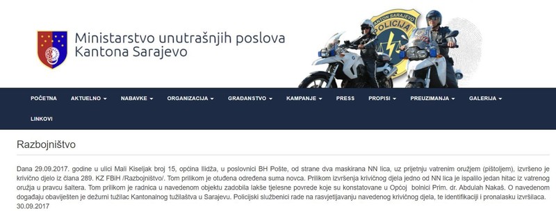 Bosnia-and-Herzegovina-avmp/Razbojnistvo-_-MUP_29.09