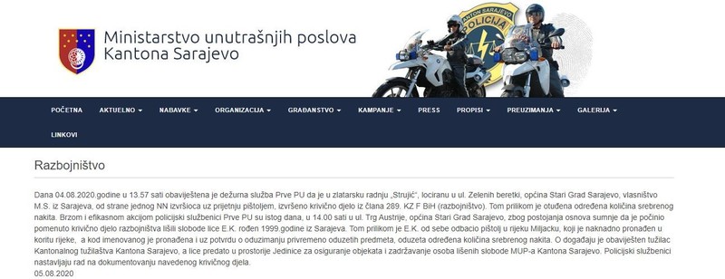 Bosnia-and-Herzegovina-avmp/Razbojnistvo-_04.08.2020.
