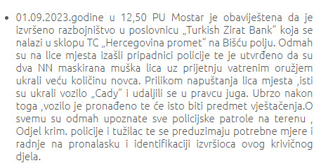Bosnia-and-Herzegovina-avmp/Razbojnistvo-banka