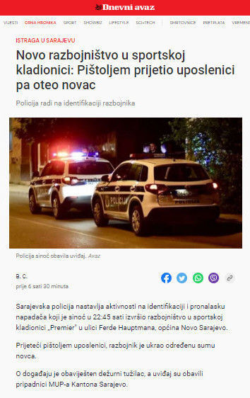 Bosnia-and-Herzegovina-avmp/Razbojnistvo-kladionica
