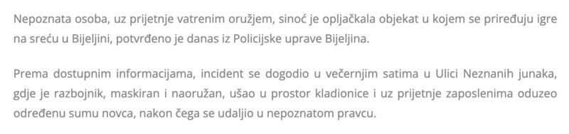 Bosnia-and-Herzegovina-avmp/Razbojnistvo-u-Bijeljini_-Uz-prijetnju-oruzjem-opljackana-klad_1