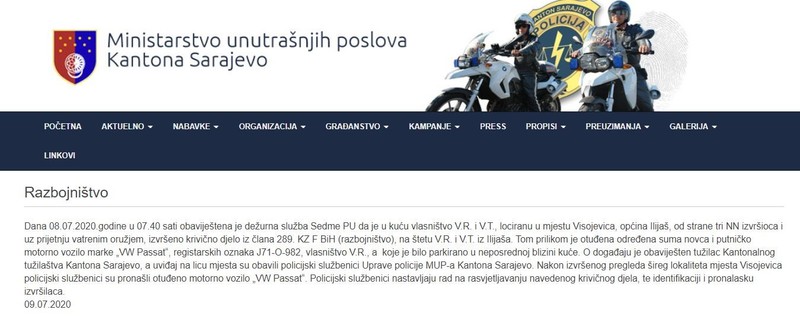 Bosnia-and-Herzegovina-avmp/Razbojnistvo-u-opcini-Ilijas