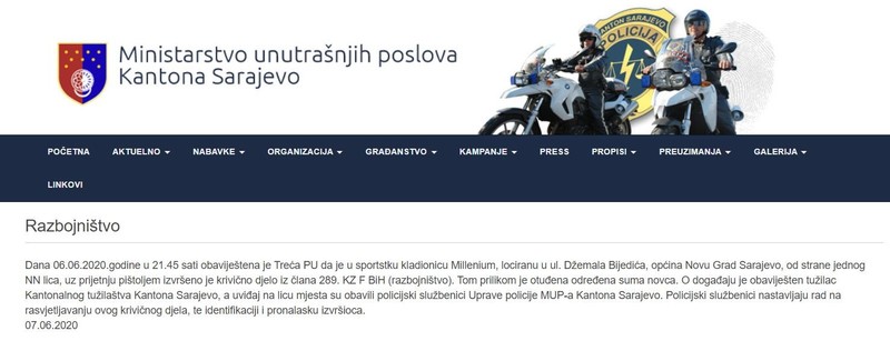 Bosnia-and-Herzegovina-avmp/Razbojnistvo-u-sportskoj-kladionici-u-Sarajevu