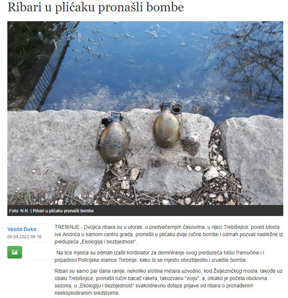 Bosnia-and-Herzegovina-avmp/Ribari-u-plicaku-pronasli-bombe