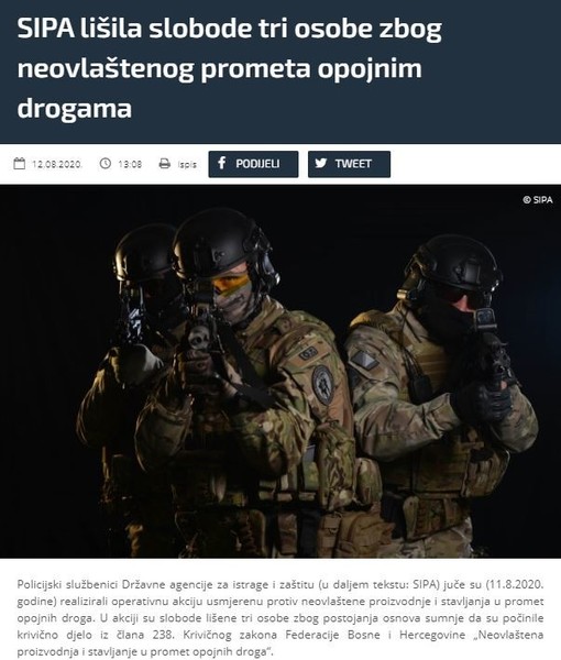 Bosnia-and-Herzegovina-avmp/SIPA-lisila-slobode-tri-osobe-zbog-neovlastenog-prometa-opojni_1