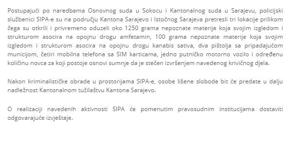Bosnia-and-Herzegovina-avmp/SIPA-lisila-slobode-tri-osobe-zbog-neovlastenog-prometa-opojni