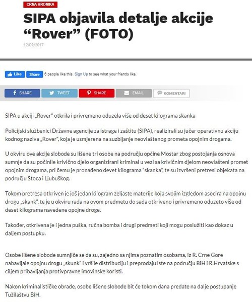 Bosnia-and-Herzegovina-avmp/SIPA-objavila-detalje-akcije-_Rover_-FOTO