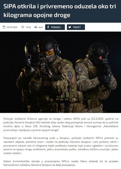 Bosnia-and-Herzegovina-avmp/SIPA-weapon-seizure
