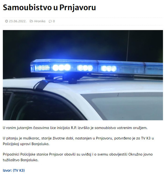 Bosnia-and-Herzegovina-avmp/Samoubistvo-u-Prnjavoru--Prnjavor.info