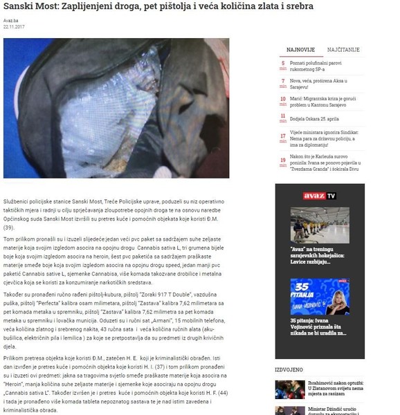 Bosnia-and-Herzegovina-avmp/Sanski-Most_-Zaplijenjeni-droga-pet-pistolja-i-veca-kolicina-z