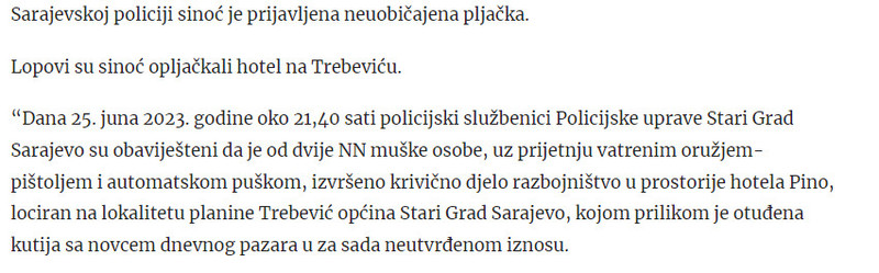 Bosnia-and-Herzegovina-avmp/Sarajevo-Razbojnistvo