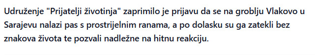 Bosnia-and-Herzegovina-avmp/Sarajevo_-Na-groblju-Vlakovo-upucan-pas-preminuo-usljed-povred_2