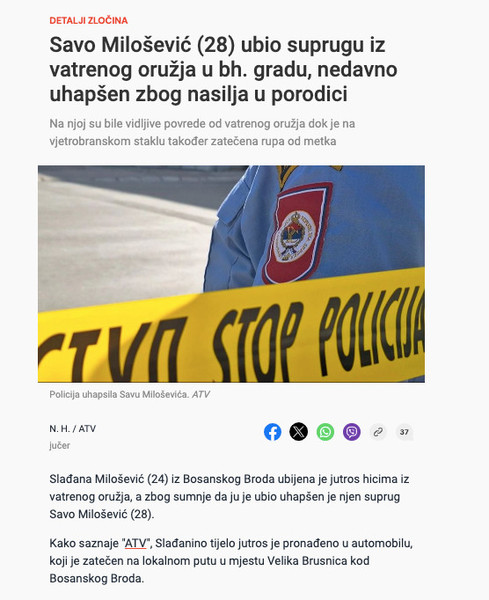 Bosnia-and-Herzegovina-avmp/Savo-Milosevic-28-ubio-suprugu-iz-vatrenog-oruzja-u-bh.-gradu-