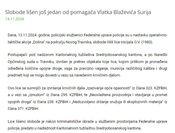 Bosnia-and-Herzegovina-avmp/Slobode-lisen-jos-jedan-od-pomagaca-Vlatka-Blazevica-Surija