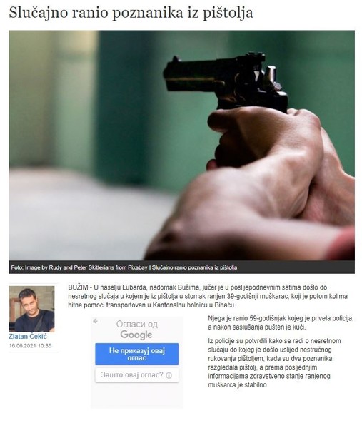 Bosnia-and-Herzegovina-avmp/Slucajno-ranio-poznanika-iz-pistolja