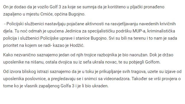Bosnia-and-Herzegovina-avmp/Specijalci-blokirali-Bugojno_-Razbojnici-iz-sefa-brze-poste-uk_1