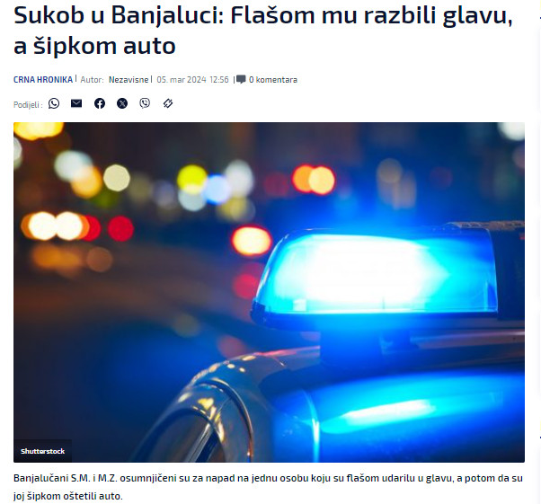 Bosnia-and-Herzegovina-avmp/Sukob-u-Banjaluci_-Flasom-mu-razbili-glavu-a-sipkom-auto---N1