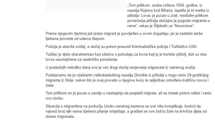 Bosnia-and-Herzegovina-avmp/Sukobili-se-lovci-i-migranti-jedan-ranjen_2