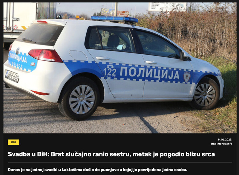 Bosnia-and-Herzegovina-avmp/Svadba-u-BiH_-Brat-slucajno-ranio-sestru-metak-je-pogodio-bliz