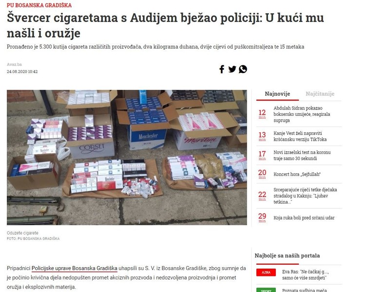 Bosnia-and-Herzegovina-avmp/Svercer-cigaretama-s-Audijem-bjezao-policiji_-U-kuci-mu-nasli-_1