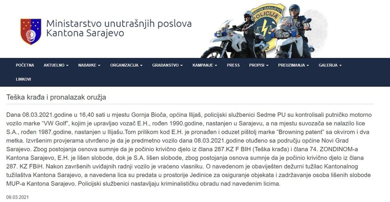 Bosnia-and-Herzegovina-avmp/Teska-krada-i-pronalazak-oruzja-_-MUP