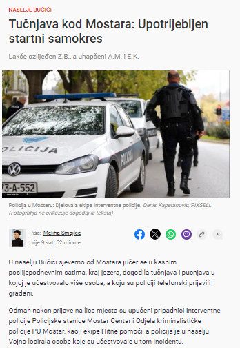 Bosnia-and-Herzegovina-avmp/Tucnjava-kod-Mostara_-Upotrijebljen-startni-samokres