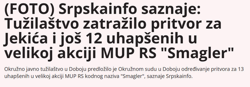 Bosnia-and-Herzegovina-avmp/Tuzilastvo-zatrazilo-pritvor-za-Jekica-i-jos-12-uhapsenih-u-ve
