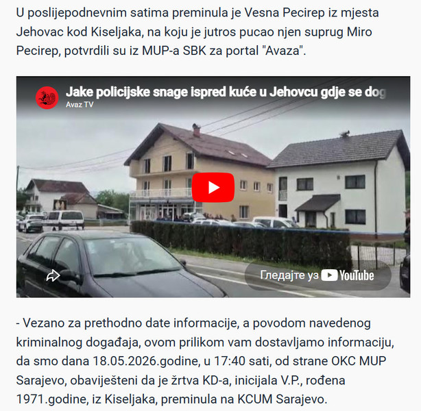 Bosnia-and-Herzegovina-avmp/U-KCUS-u-preminula-Vesna-Pecirep-Na-nju-jutros-pucao-njen-suprug