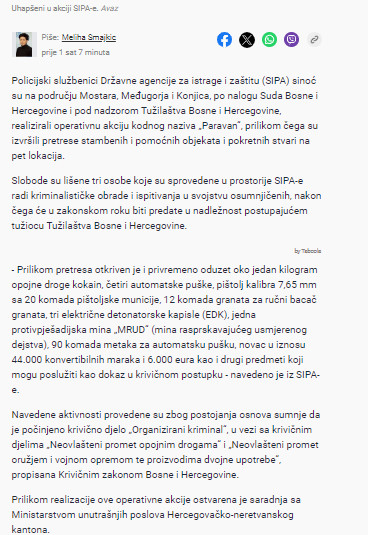 Bosnia-and-Herzegovina-avmp/U-Mostaru-Medugorju-i-Konjicu-uhapsene-tri-osobe_-Pronadeni-ko