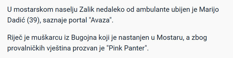 Bosnia-and-Herzegovina-avmp/U-Mostaru-ubijen-Marijo-Dadic-zvani-Pink-Panter-Serijski-kradljivac-koji-je-vise-puta-osudivan