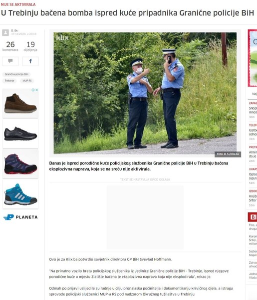 Bosnia-and-Herzegovina-avmp/U-Trebinju-bacena-bomba-ispred-kuce-pripadnika-Granicne-polici