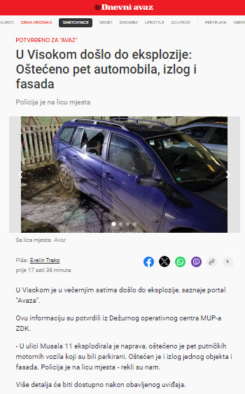 Bosnia-and-Herzegovina-avmp/U-Visokom-doslo-do-eksplozije_-Osteceno-pet-automobila-izlog-