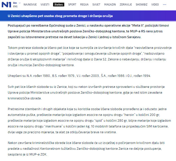 Bosnia-and-Herzegovina-avmp/U-Zenici-uhapseno-pet-osoba-zbog-prometa-droge-i-drzanja-oruzj_1