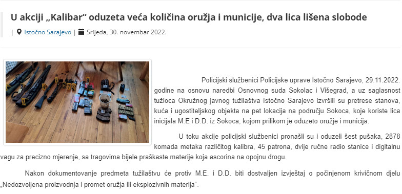 Bosnia-and-Herzegovina-avmp/U-akciji-Kalibar-oduzeta-veca-kolicina-oruzja-i-municije-dva-l