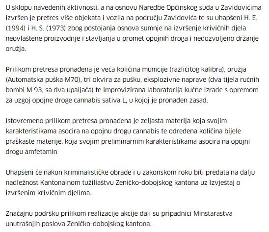 Bosnia-and-Herzegovina-avmp/U-akciji-_Skank_-u-Zavidovicima-uhapsene-dvije-osobe-pronadena_1