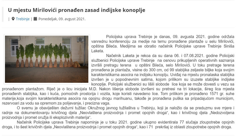 Bosnia-and-Herzegovina-avmp/U-mjestu-Mirilovici-pronaden-zasad-indijske-konoplje