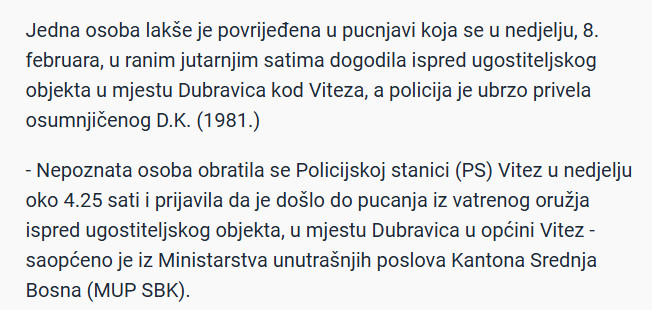 Bosnia-and-Herzegovina-avmp/U-pucnjavi-kod-Viteza-jedna-osoba-lakse-povrijedena-osumnjiceni-uhapsen_1