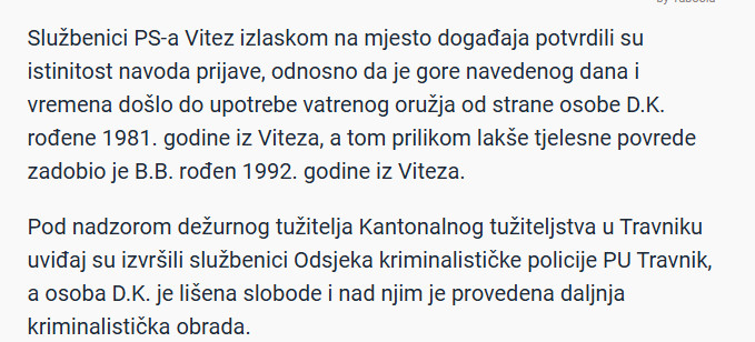 Bosnia-and-Herzegovina-avmp/U-pucnjavi-kod-Viteza-jedna-osoba-lakse-povrijedena-osumnjiceni-uhapsen_2