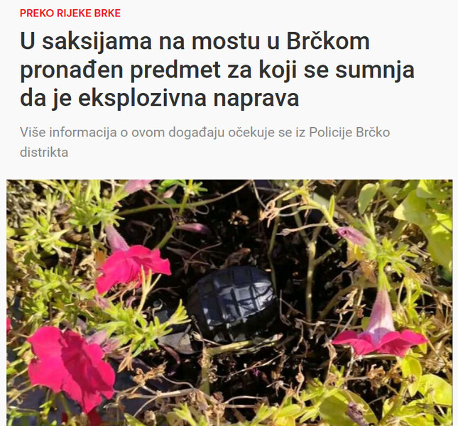 Bosnia-and-Herzegovina-avmp/U-saksijama-na-mostu-u-Brckom-pronaden-predmet-za-koji-se-sumnja-da-je-eksplozivna-naprava_1