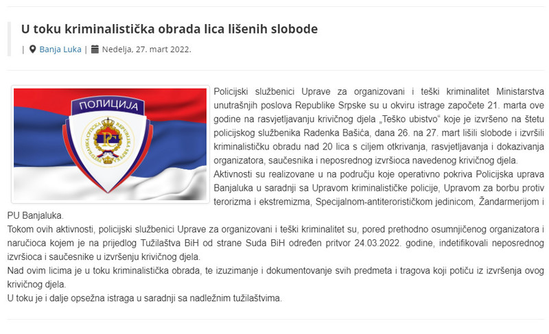 Bosnia-and-Herzegovina-avmp/U-toku-kriminalisticka-obrada-lica-lisenih-slobode