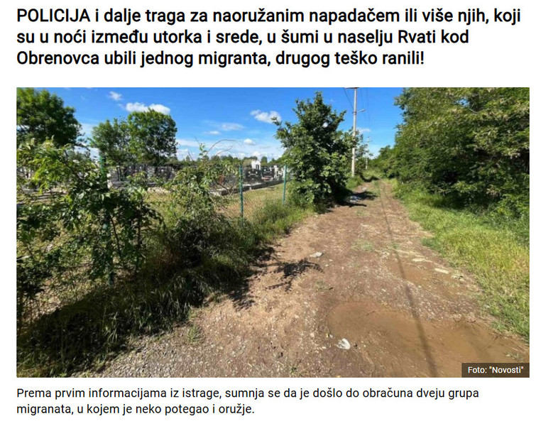Bosnia-and-Herzegovina-avmp/UBICA-PUCAO-U-LEDA-U-obracunu-migranata-kod-Obrenovca-usmrcena-jedna-osoba_1