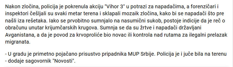Bosnia-and-Herzegovina-avmp/UBICA-PUCAO-U-LEDA-U-obracunu-migranata-kod-Obrenovca-usmrcena-jedna-osoba_4