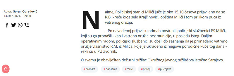 Bosnia-and-Herzegovina-avmp/UKRAO-PISTOLJ-PA-PUCAO-PO-SELU-Policija-uhapsila-muskarca-u-Mi