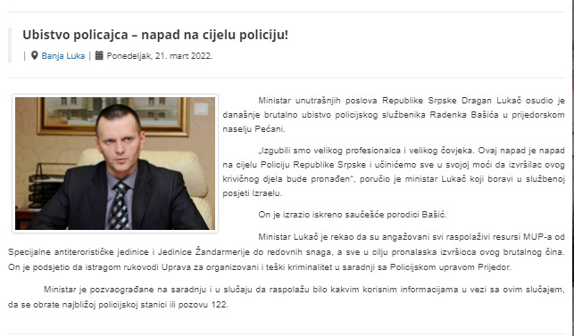 Bosnia-and-Herzegovina-avmp/Ubistvo-policajca--napad-na-cijelu-policiju