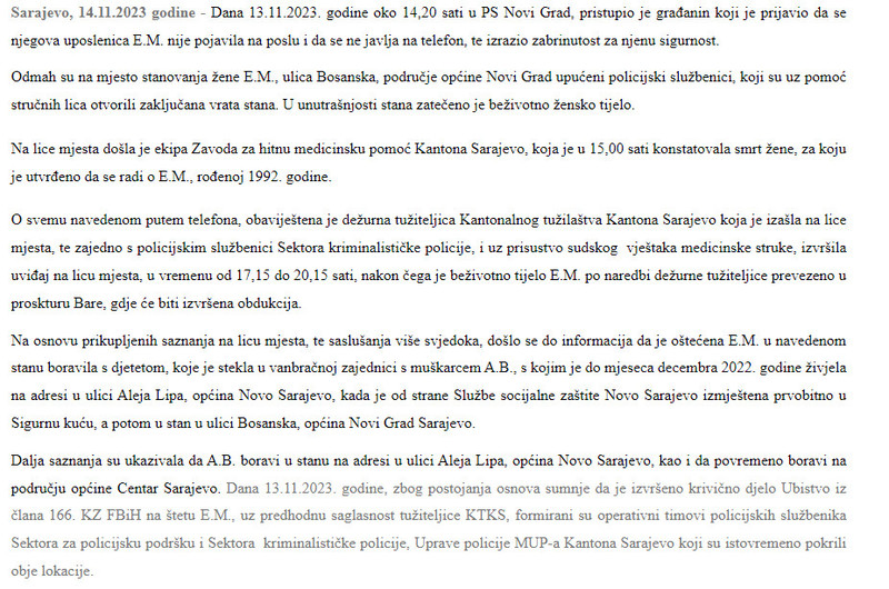 Bosnia-and-Herzegovina-avmp/Ubistvo