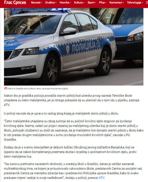 Bosnia-and-Herzegovina-avmp/Ucenik-iz-Gradiske-donio-pistolj-u-skolu-sa-drugovima-planirao