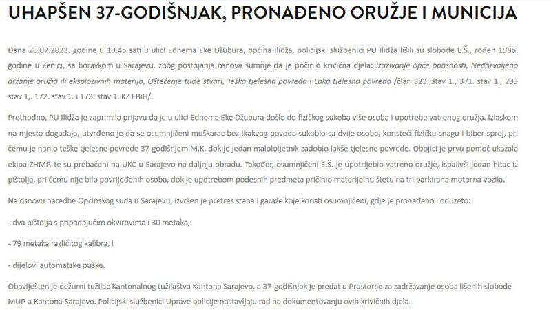 Bosnia-and-Herzegovina-avmp/Uhapsen-37-godisnjak-pronadeno-oruzje-i-municija-_-Ministarst
