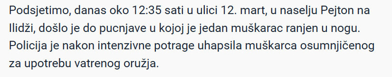 Bosnia-and-Herzegovina-avmp/Uhapsen-muskarac-koji-je-pucao-na-Ilidzi_2