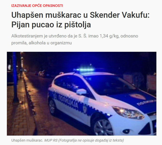 Bosnia-and-Herzegovina-avmp/Uhapsen-muskarac-u-Skender-Vakufu-Pijan-pucao-iz-pistolja_1