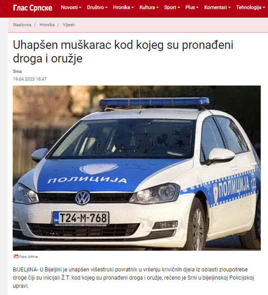 Bosnia-and-Herzegovina-avmp/Uhapsen-muskarac